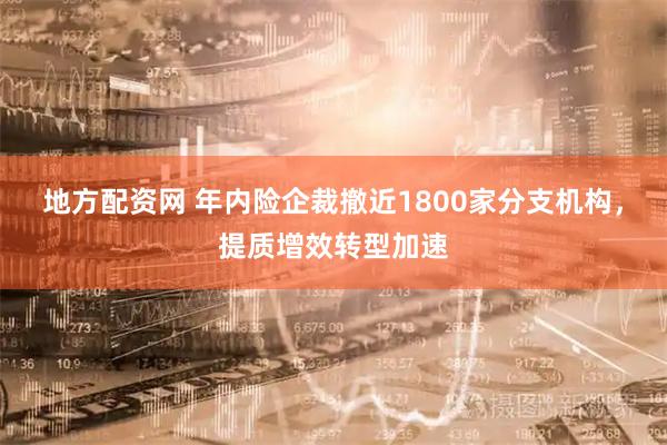 地方配资网 年内险企裁撤近1800家分支机构，提质增效转型加速